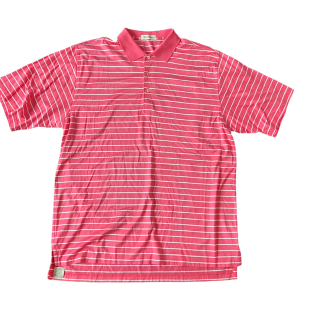 Vintage Peter Millar stripped polo size L